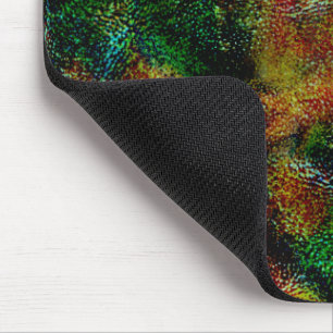Bergamot skin texture in strong orange and green mouse pad