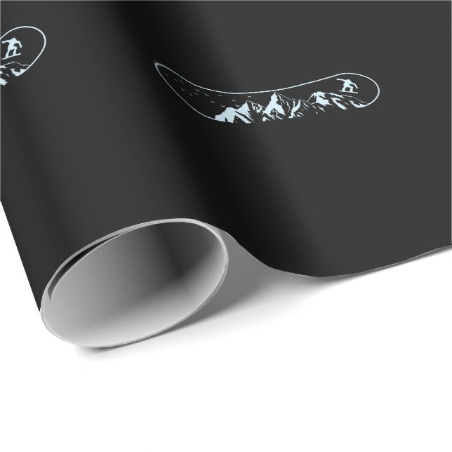 Berge auf dem Snowboard Wrapping Paper (Roll Corner)