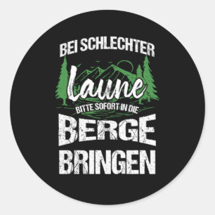 Berge Natur Campen Hiking Camping Zelten Zelt Lage Classic Round Sticker