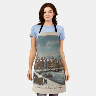 Bergen, Norway Christmas Apron