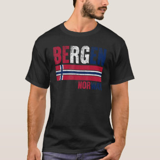 Bergen Norway Flag Norwegians Mens Womens Kids T-Shirt