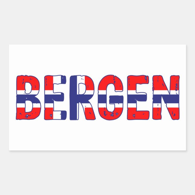 Bergen Norway Rectangular Sticker (Front)