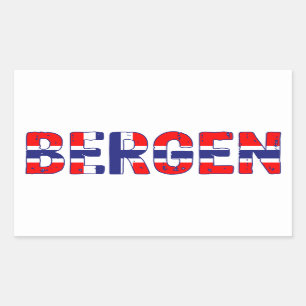 Bergen Norway Rectangular Sticker