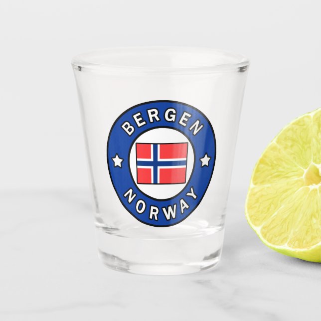 Bergen Norway Shot Glass (Front)