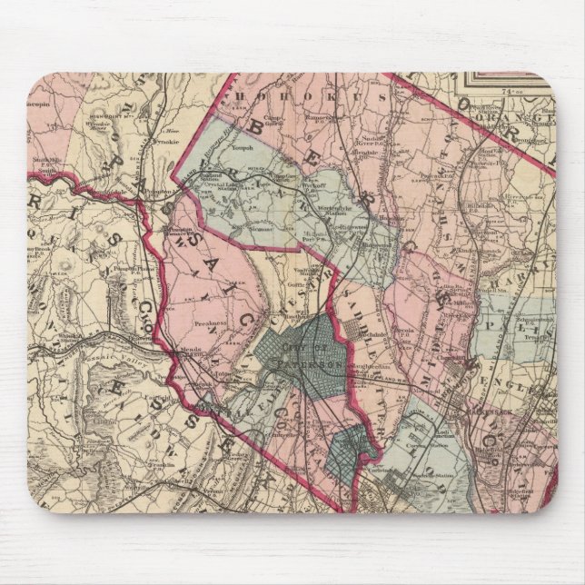 Bergen, Passaic Cos, NJ Mouse Pad (Front)