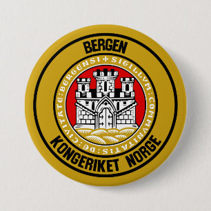 Bergen Round Emblem 7.5 Cm Round Badge