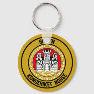 Bergen Round Emblem Key Ring