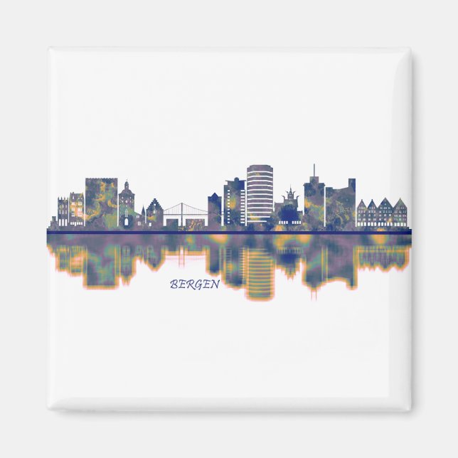 Bergen Skyline Magnet (Front)