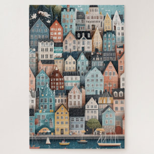 Bergen Style Houses Jigsaw Puzzle