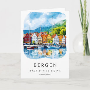 Bergen Watercolor 2 Card