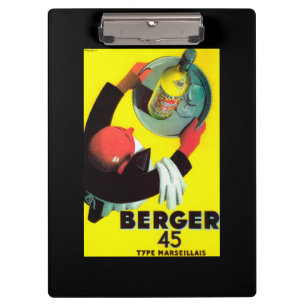 Berger 45 Vintage PosterEurope Clipboard