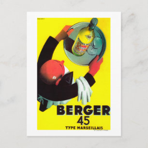 Berger 45 Vintage PosterEurope Postcard