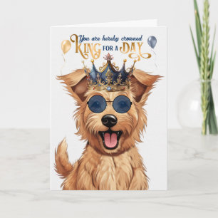 Berger Picard Dog King for Day Funny Birthday Card