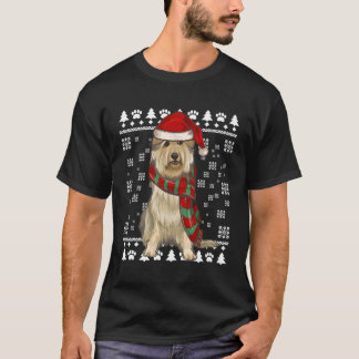 Berger Picard Dog Santa Hat Xmas Ugly Christmas T-Shirt