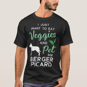 Berger Picard Funny Vegan Dog Lover Owner Xmas Bir T-Shirt