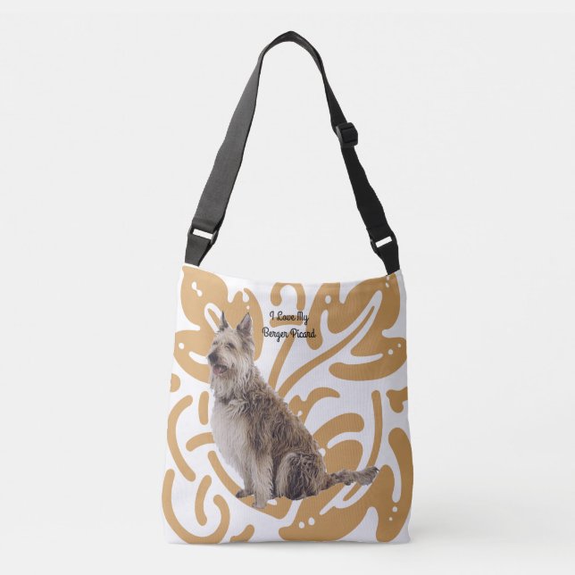 Berger Picard on old gold print Crossbody Bag (Front)