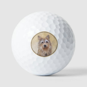 Berger Picard Painting - Cute Original Dog Art Golf Balls
