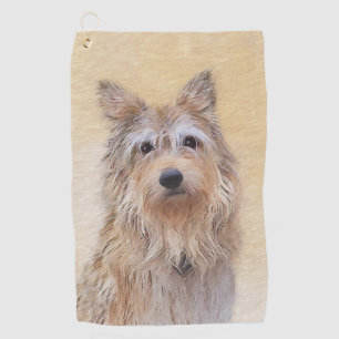 Berger Picard Painting - Cute Original Dog Art Golf Towel