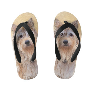 Berger Picard Painting - Cute Original Dog Art Kid's Thongs