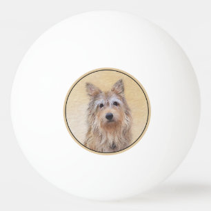 Berger Picard Painting - Cute Original Dog Art Ping Pong Ball