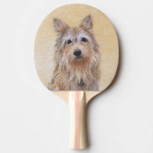 Berger Picard Painting - Cute Original Dog Art Ping Pong Paddle