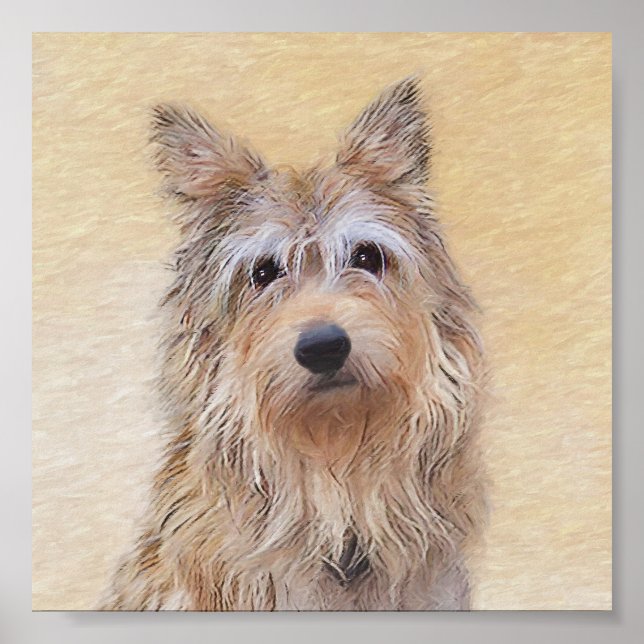 Berger Picard Painting - Cute Original Dog Art Poster (Front)