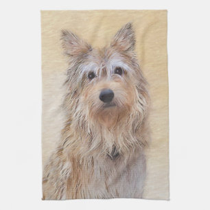Berger Picard Painting - Cute Original Dog Art Tea Towel