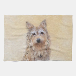 Berger Picard Painting - Cute Original Dog Art Tea Towel