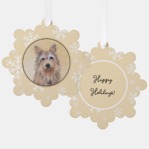 Berger Picard Painting - Cute Original Dog Art Tree Decoration Card