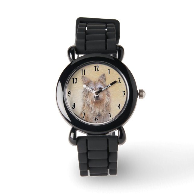 Berger Picard Painting - Cute Original Dog Art Watch (Front)