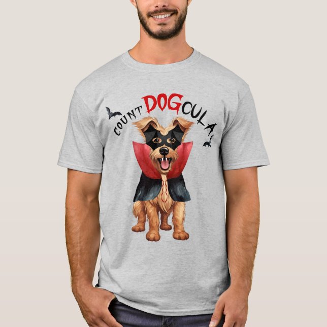 Berger Picard Vampire Dog Funny Halloween T-Shirt (Front)
