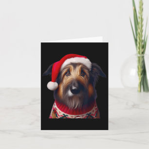 Berger Picard With Santa Hat Christmas Dog Owner L Card
