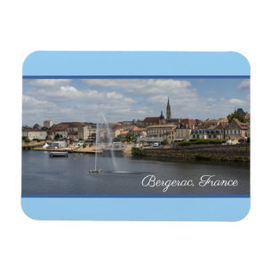 Bergerac Panoramic Cityscape France Magnet