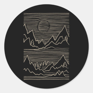 Bergsteiger Winter Sports Snowboarding Mountain Al Classic Round Sticker