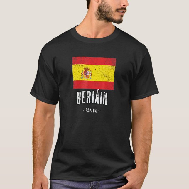 Beriin Spain Es Flag City   Bandera Ropa   T-Shirt (Front)