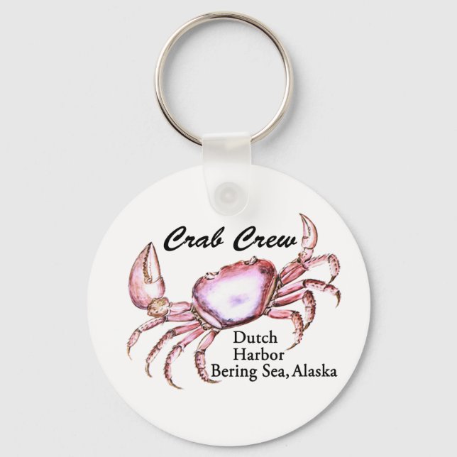 Bering Sea Alaska Crab Fishing Key Ring (Front)