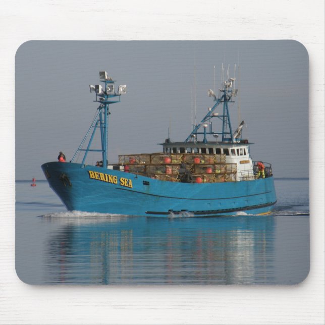 Bering Sea, Crab Boat in Dutch Harbour, AK Mouse Pad (Front)