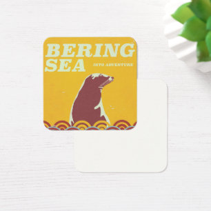 Bering Sea vintage style 1970s adventure poster