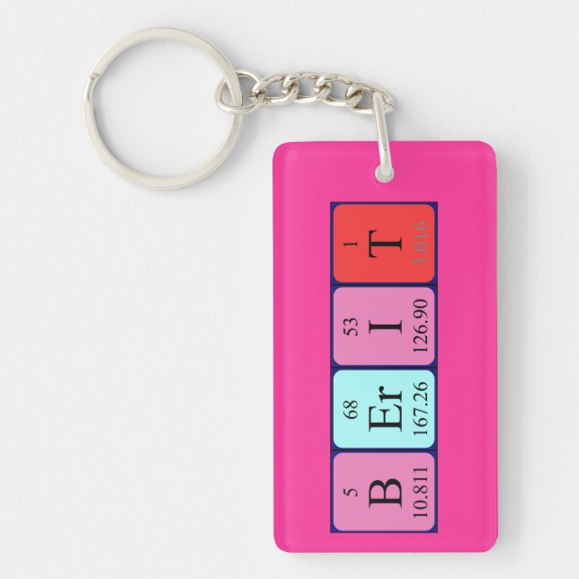 Berit periodic table name keyring (Front)