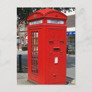 Beritish telephone box postcard