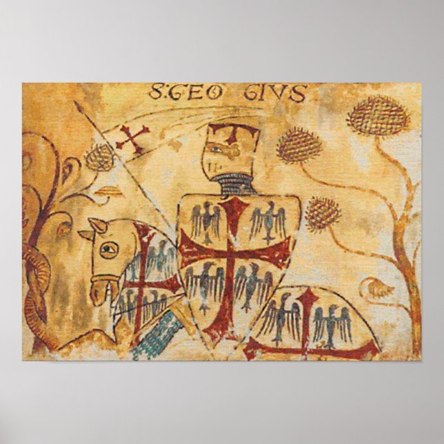 Berittener Kreuzritter Poster (Front)