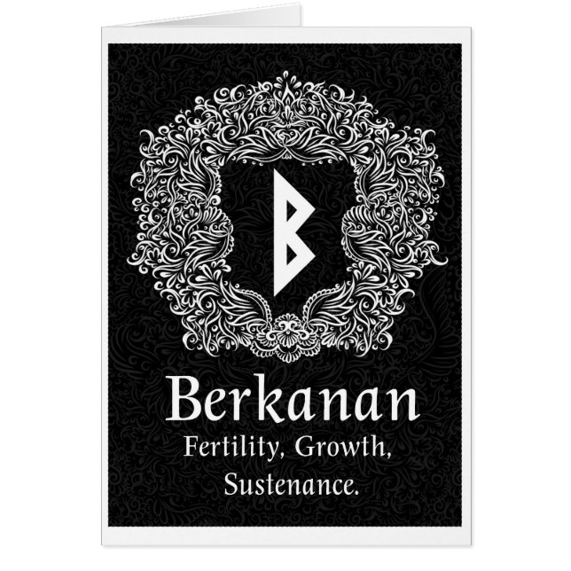 Berkanan Rune /Fertility / Black Version (Front)