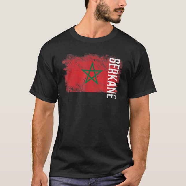 Berkane Morocco Flag For Moroccans Men Women Kids T-Shirt (Front)
