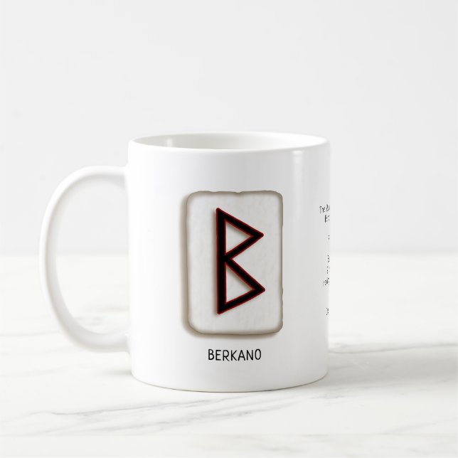 Berkano RuneStone Mug (Left)