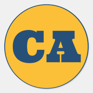 Berkeley (CA) - Gold x Blue Classic Round Sticker