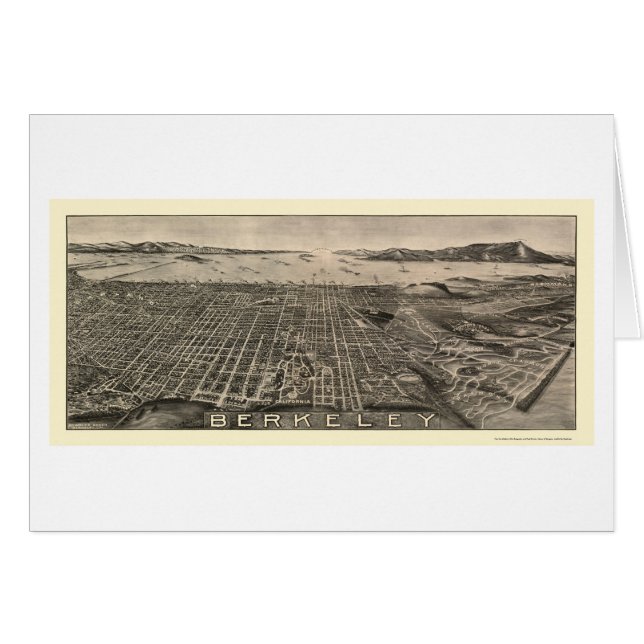 Berkeley, CA Panoramic Map - 1909 (Front Horizontal)