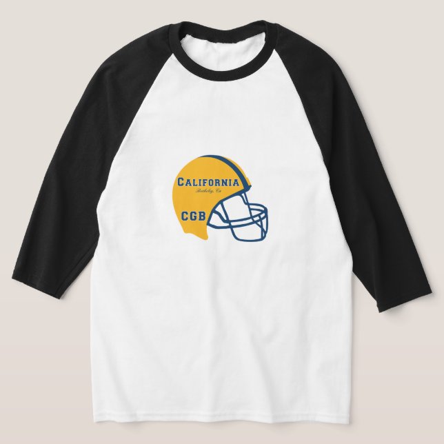 Berkeley California CA Football Helmet Logo T-Shirt (Laydown)