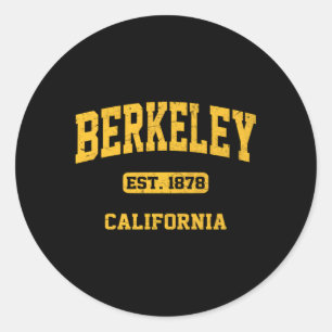 Berkeley California Ca State Athletic Style Classic Round Sticker