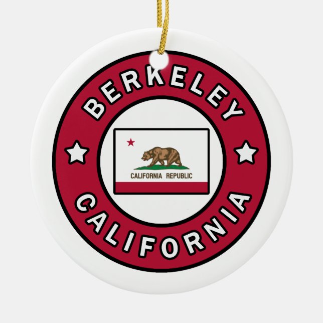Berkeley California Ceramic Ornament (Front)