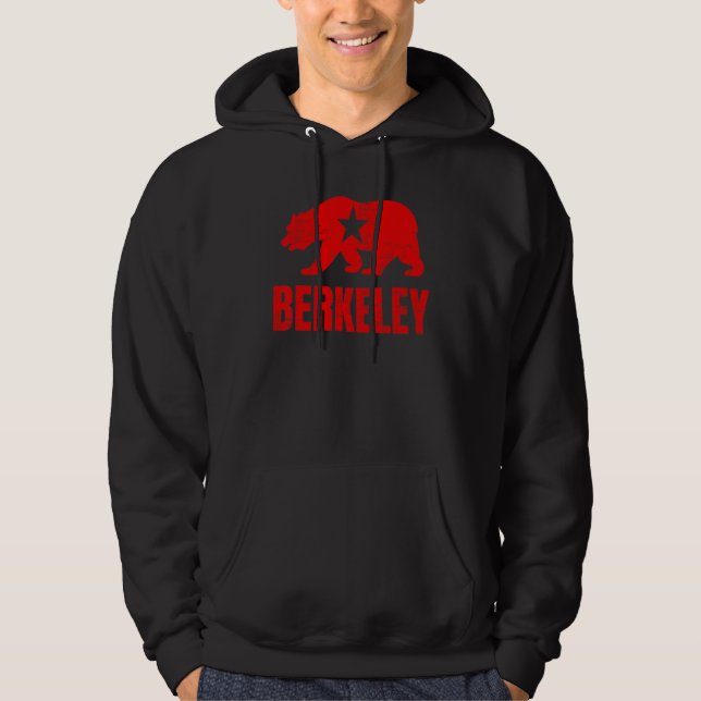Berkeley California Republic Bear Distressed Vinta Hoodie (Front)